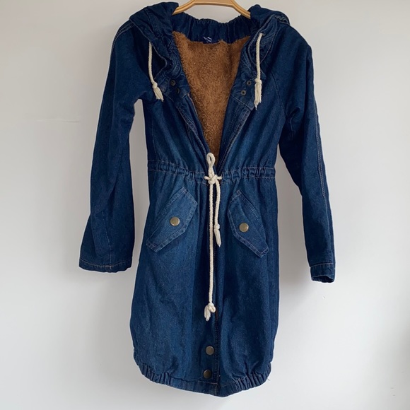 Denim Fur Jacket/Coat - Picture 4 of 6